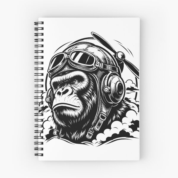 Item preview, Vintage Gorilla Pilot Retro Aviation Adventure  designed and sold by the-dovlat.