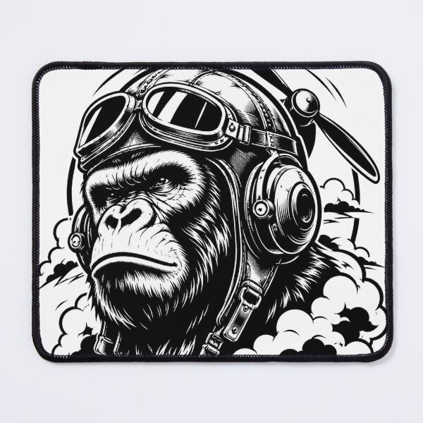 Item preview, Vintage Gorilla Pilot Retro Aviation Adventure  designed and sold by the-dovlat.