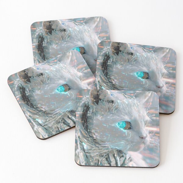 Item preview, Cybernetic Enhanced Tech Cat Portrait designed and sold by PrismArtStore.