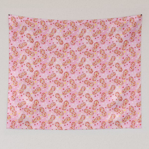 Item preview, Groovy Disco Ball Peanut Pattern Cute Pastel Pink Stars designed and sold by Itouchedabee.