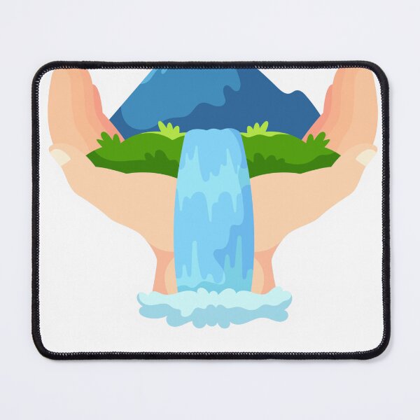 Item preview, Nature Waterfall in Hands Sticker designed and sold by simranart111.