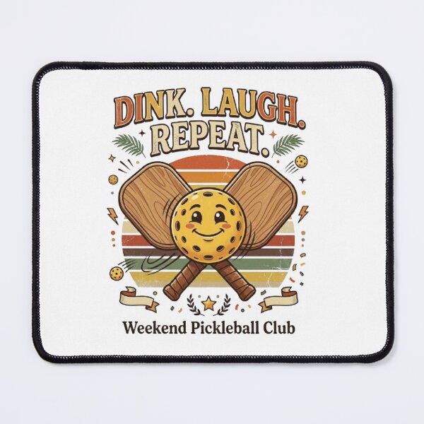 Item preview, Dink Laugh Repeat Funny Pickleball Vintage Retro Sunset Design designed and sold by CreativeNest Prints.