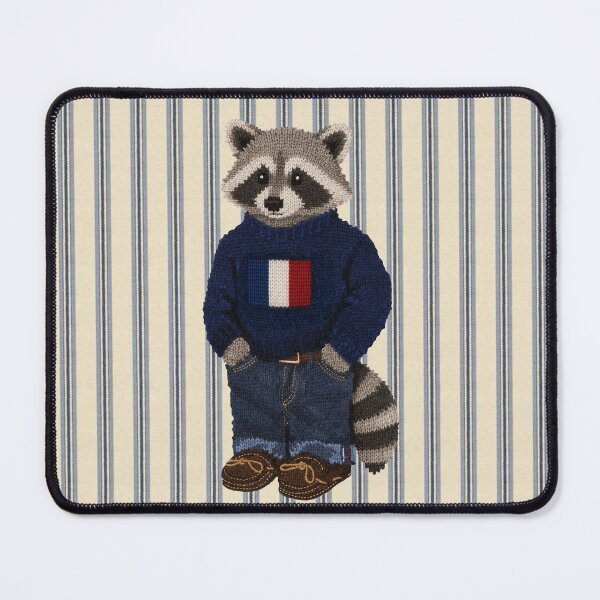 Item preview, Cute Preppy Raccoon - France Flag designed and sold by theherbariumofspells.