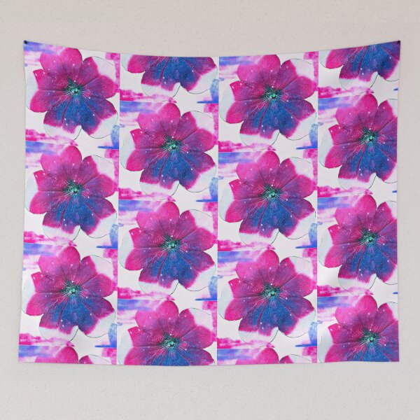 Item preview, Watercolor Rainbow Impressionist Petunia Flower Art designed and sold by BalkanBloom.