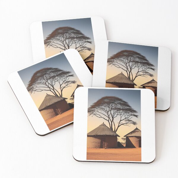 Item preview, Landscape - Traditional African Village, Afro-Bohemian Aesthetic designed and sold by Reverso-Design.