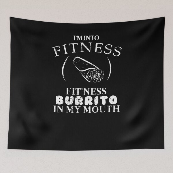 Artikelvorschau, Fitness Burrito in meinem Mund lustiges Essen Shirt entworfen und verkauft von shoppzee.