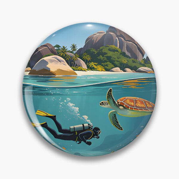 Item preview, Similan Islands Thailand Vintage Travel Poster – Tropical Paradise Wall Art designed and sold by Spirit of Siam.