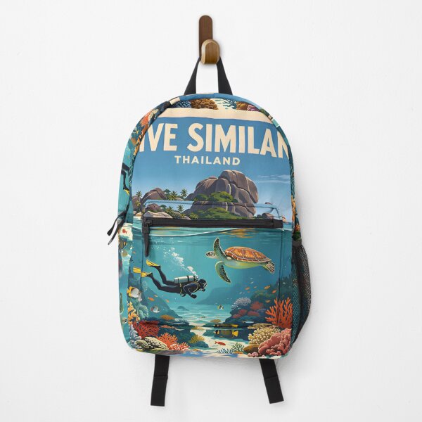 Item preview, Similan Islands Thailand Vintage Travel Poster – Tropical Paradise Wall Art designed and sold by Spirit of Siam.