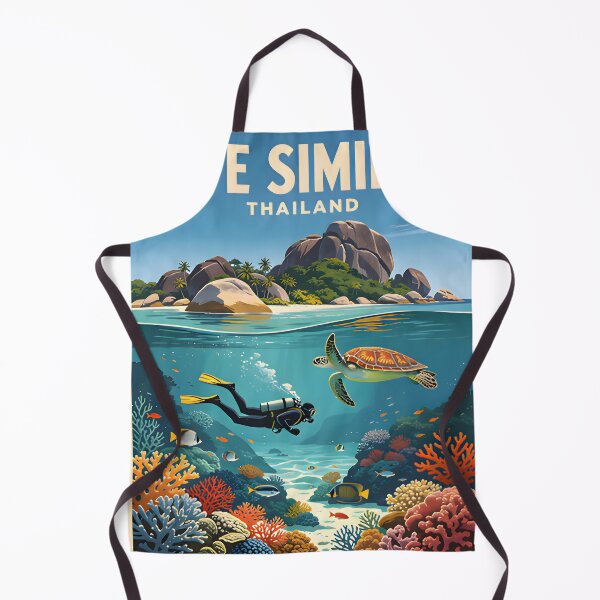 Item preview, Similan Islands Thailand Vintage Travel Poster – Tropical Paradise Wall Art designed and sold by Spirit of Siam.