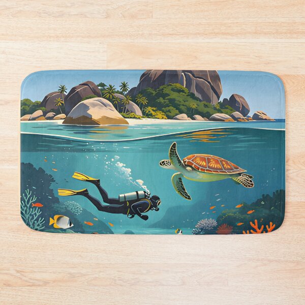 Item preview, Similan Islands Thailand Vintage Travel Poster – Tropical Paradise Wall Art designed and sold by Spirit of Siam.