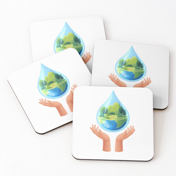 Item preview, Protect Our Earth Water Drop Eco Sticker designed and sold by simranart111.