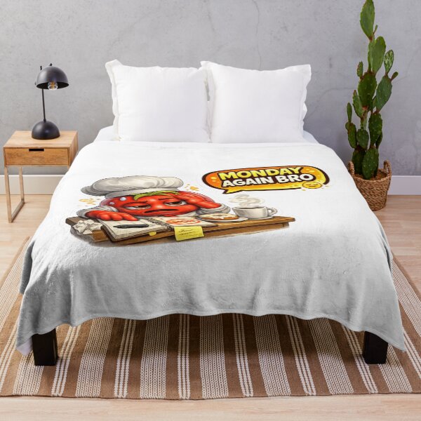 Item preview, Monday Again Bro Tired Tomato Chef Cartoon Meme designed and sold by Bhinfy.