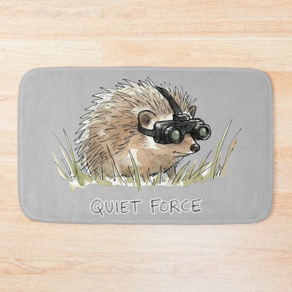 Item preview, Quiet Force - Cute Hedgehog with Night Vision Goggles Watercolor Art designed and sold by SoulPT.