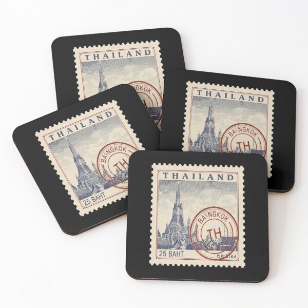 Item preview, Bangkok Thailand Vintage Postage Stamp Retro Travel Sticker designed and sold by stickercuffs.