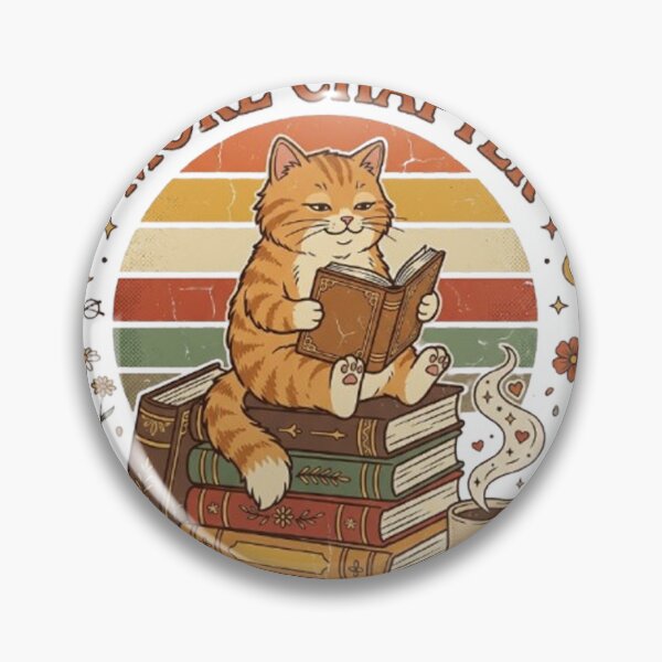 Item preview, Just One More Chapter Funny Cat Book Lover Vintage Retro Design designed and sold by CreativeNest Prints.