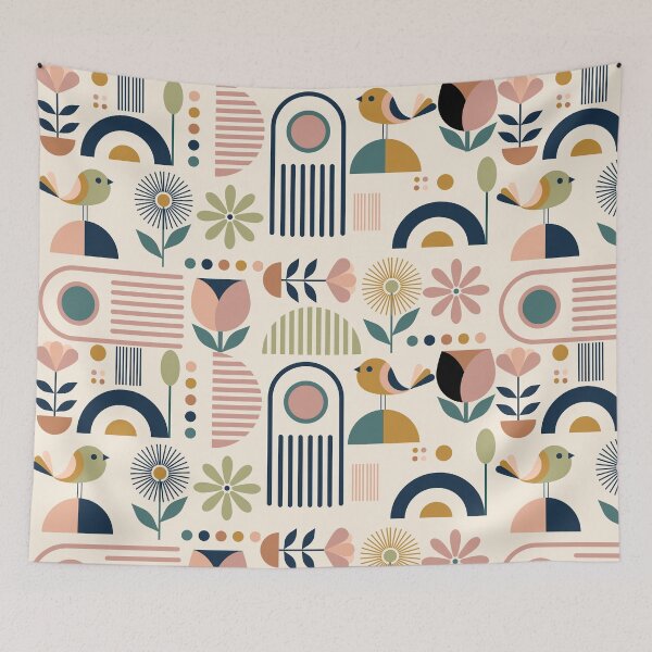 Item preview, Mid Century Scandinavian Botanical Wall Art Collection in Earth Tone designed and sold by WanwisaChuenlom.