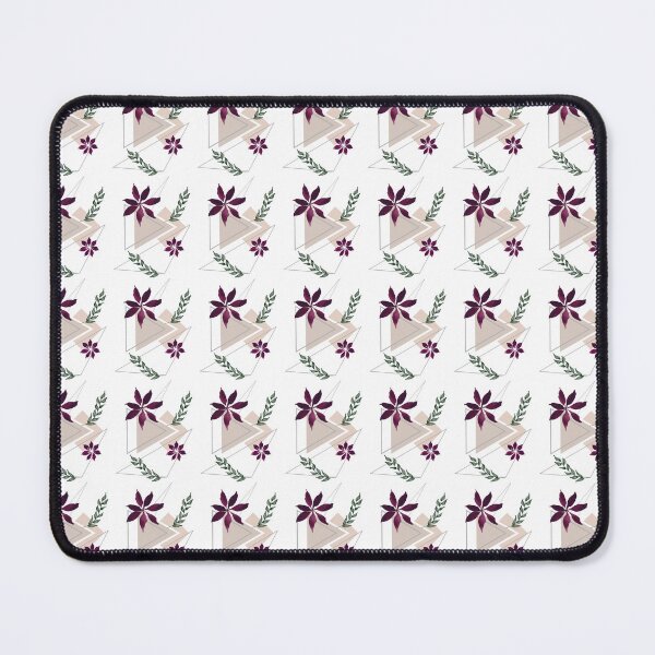 Item preview, Flowers and leaves against a background of geometric shapes designed and sold by La-Bogi.