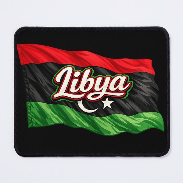 Item preview, Libya Waving Flag Shirt | Vintage Libya Flag Graphic Tee | Libyan Pride Design designed and sold by GarnerSupplyCo.