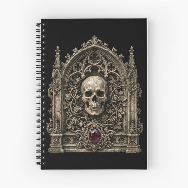 Item preview, Skull Altar with Crimson Gem — Gothic Sculpture designed and sold by David Mateo ArtWorks.