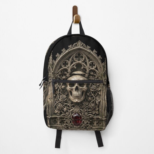 Item preview, Skull Altar with Crimson Gem — Gothic Sculpture designed and sold by David Mateo ArtWorks.