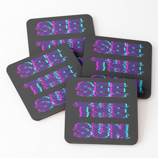 Item preview, SEE THE SUN Glitch Art Minimalist 3 X 3 Typography designed and sold by MCVersa2026.