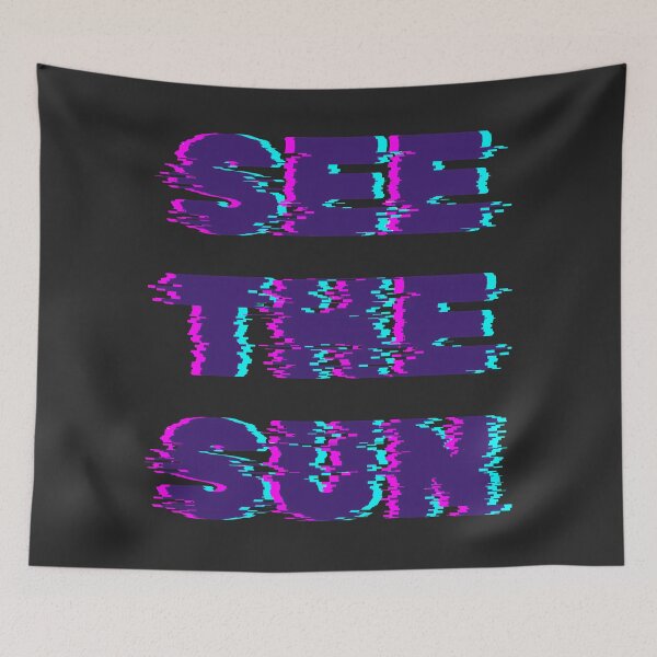 Item preview, SEE THE SUN Glitch Art Minimalist 3 X 3 Typography designed and sold by MCVersa2026.