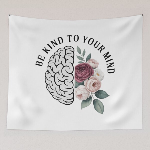 Item preview, Mental Health Awareness Floral Be Kind To Your Mind designed and sold by sailorjessiArt.