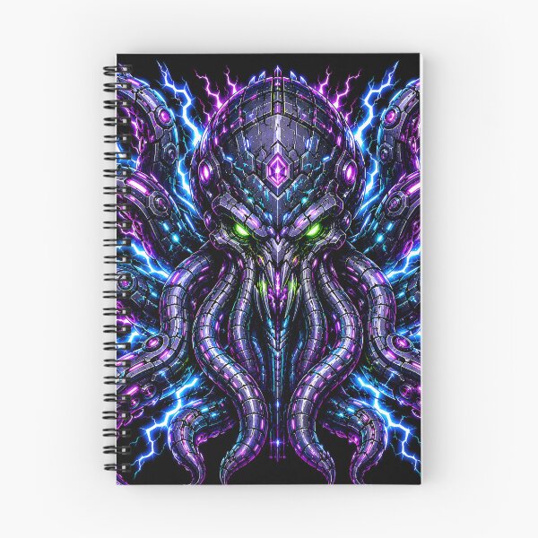 Item preview, Cyberpunk Void Kraken Tech Biomechanical Octopus Lightning designed and sold by RiteshCenter .
