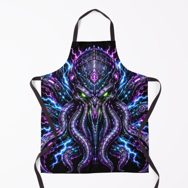 Item preview, Cyberpunk Void Kraken Tech Biomechanical Octopus Lightning designed and sold by RiteshCenter .