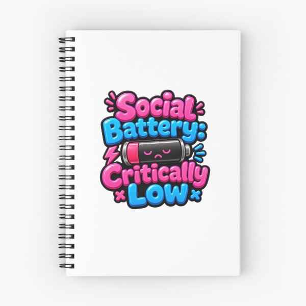 Item preview, Social Battery Critically Low - Funny Introvert Quote designed and sold by GoverArt.