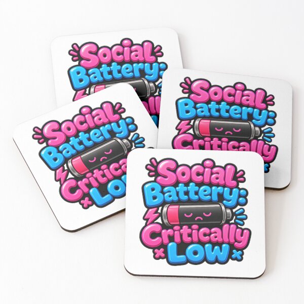 Item preview, Social Battery Critically Low - Funny Introvert Quote designed and sold by GoverArt.