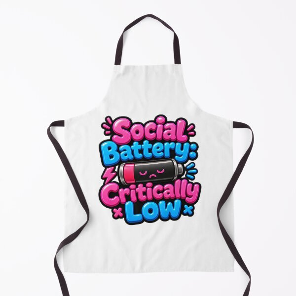 Item preview, Social Battery Critically Low - Funny Introvert Quote designed and sold by GoverArt.