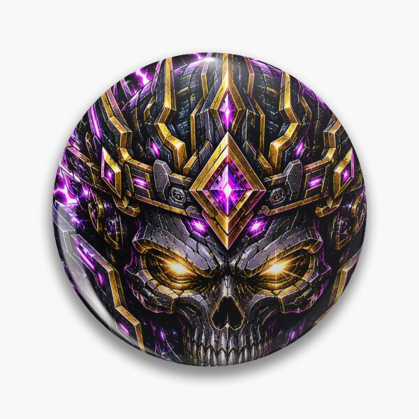 Item preview, Cyberpunk Void King Cyber Mecha Skull Lightning Crown Dark Fantasy designed and sold by RiteshCenter .