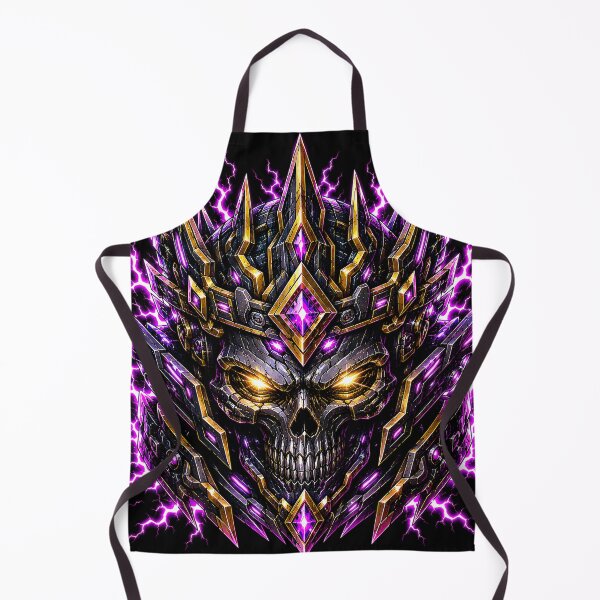 Item preview, Cyberpunk Void King Cyber Mecha Skull Lightning Crown Dark Fantasy designed and sold by RiteshCenter .