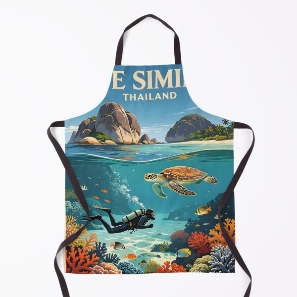 Item preview, Similan Islands Thailand Vintage Travel Poster – Tropical Paradise Wall Art designed and sold by Spirit of Siam.