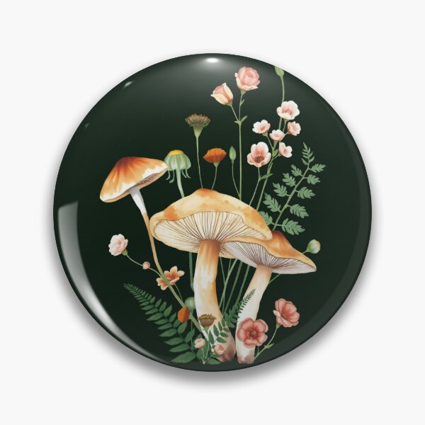 Item preview, Forest Mushroom Pattern on a Green Background | Mushroom Art | Nature-Inspired Pattern designed and sold by UnhingedBird.