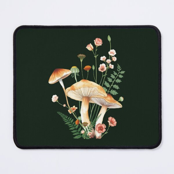 Item preview, Forest Mushroom Pattern on a Green Background | Mushroom Art | Nature-Inspired Pattern designed and sold by UnhingedBird.