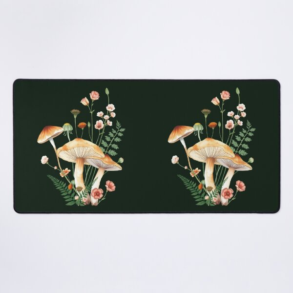 Item preview, Forest Mushroom Pattern on a Green Background | Mushroom Art | Nature-Inspired Pattern designed and sold by UnhingedBird.
