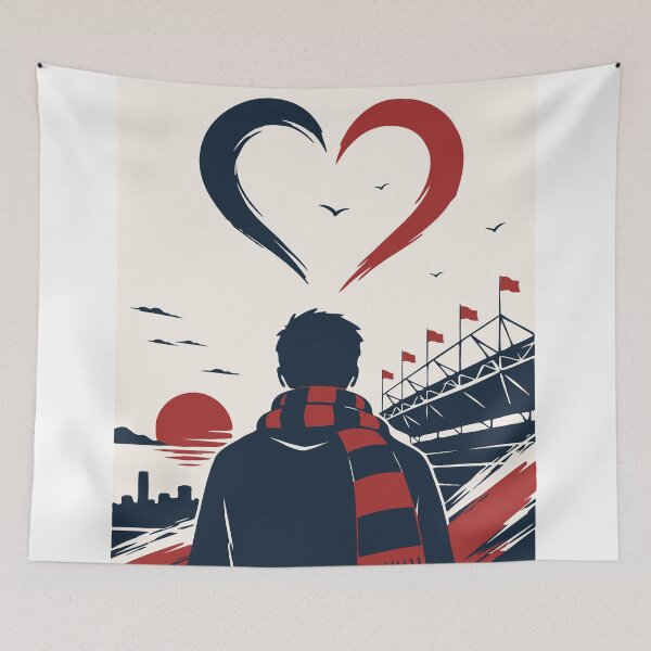 Item preview, Football Stadium Love Print, Soccer Fan Art, Minimalist Football Poster, Supporter Artwork, Stadium Passion Decor designed and sold by Studio pod Burom.