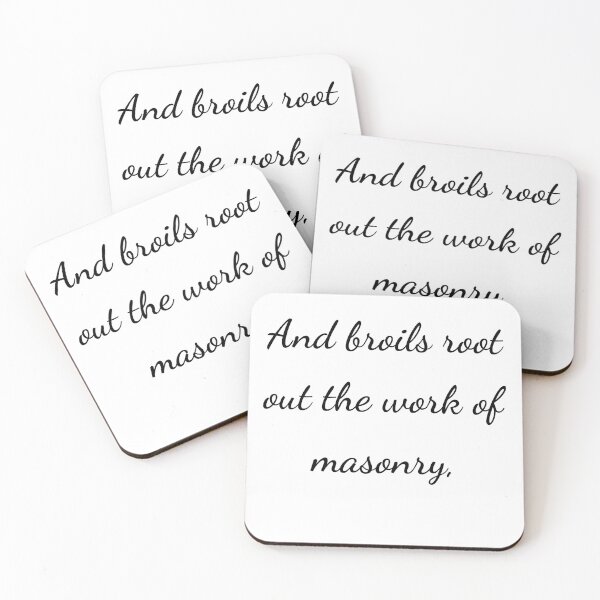 Item preview, "And broils root out the work of masonry," - handwriting black designed and sold by ariksworld.