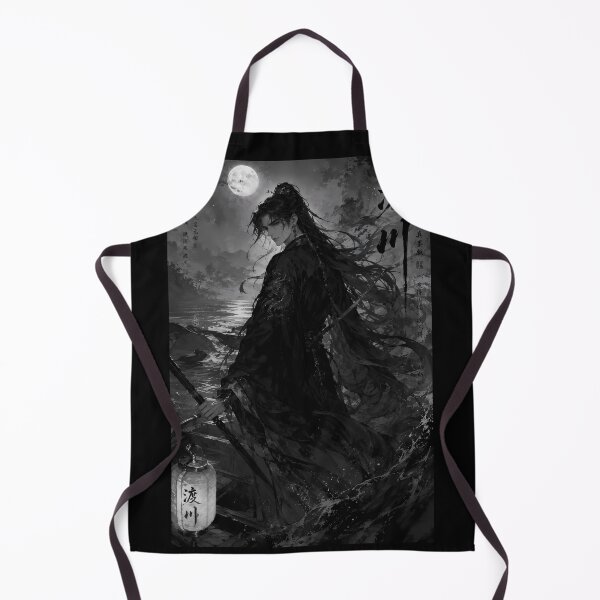 Item preview, Tokawa | Moonlit Swordsman on the River | Ink Wash Fantasy Art designed and sold by ManJiangHong.