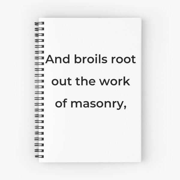 Item preview, "And broils root out the work of masonry," - print black designed and sold by ariksworld.
