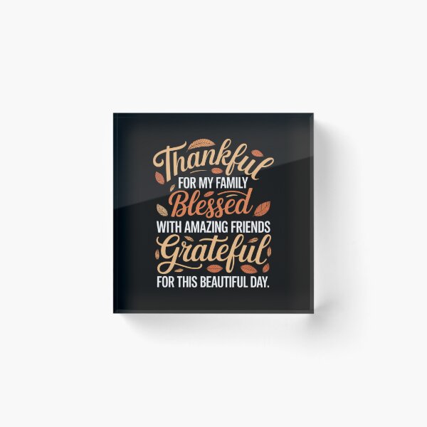 Item preview, Thankful Blessed Grateful Thanksgiving Family designed and sold by sailorjessiArt.