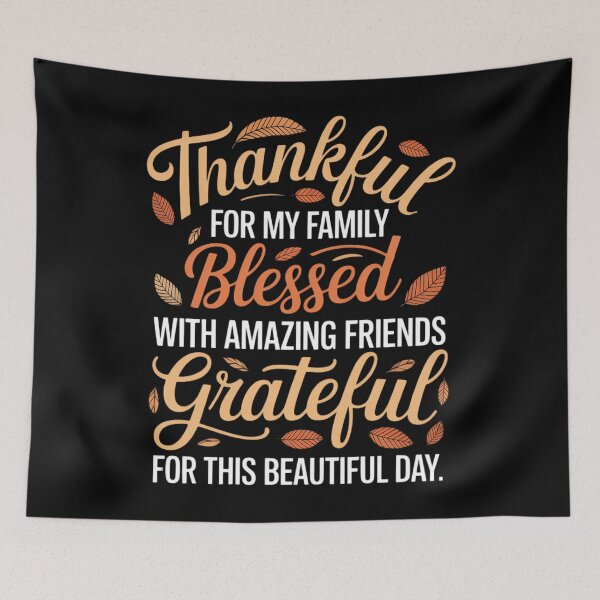 Item preview, Thankful Blessed Grateful Thanksgiving Family designed and sold by sailorjessiArt.