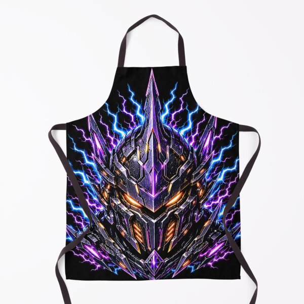 Item preview, Cyberpunk Void Lancer Futuristic Knight Mecha Helmet Lightning designed and sold by RiteshCenter .