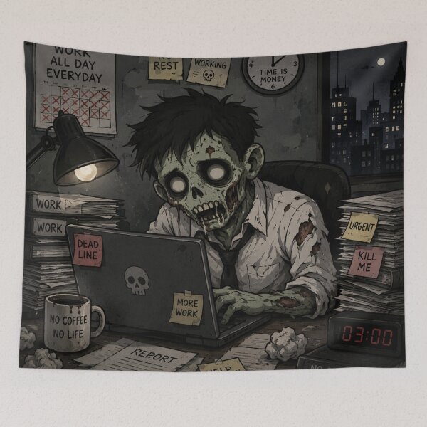 Item preview, Office Zombie Working Late Night designed and sold by 0606PM.