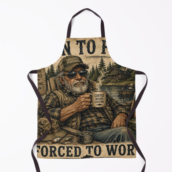 Item preview, Born To Fish Forced To Work Funny Fisherman Vintage  designed and sold by Baza-nowosci.