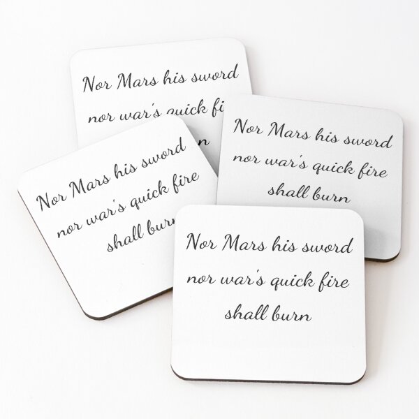 Item preview, "Nor Mars his sword nor war's quick fire shall burn" - handwriting black designed and sold by ariksworld.