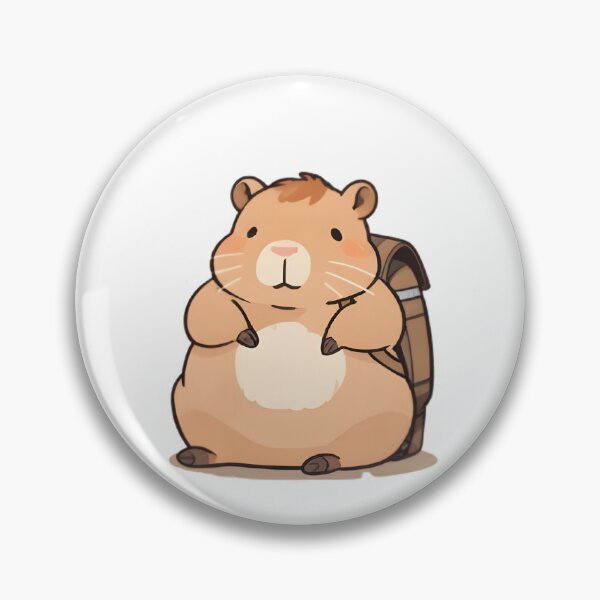 Item preview, Backpack Capybara — Ready for Adventure Kawaii Sticker designed and sold by tommysworks.
