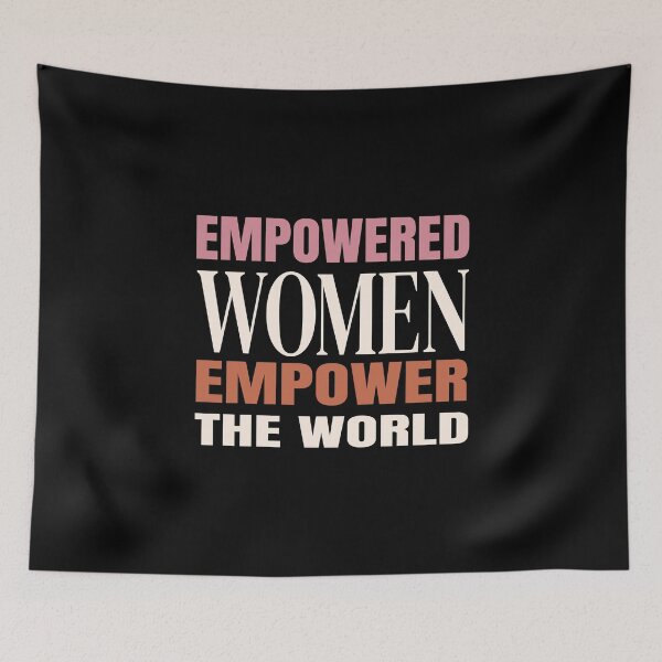 Item preview, Empowered Women Empower the World Typography T-Shirt | Feminist Empowerment Design designed and sold by Velora Printss.